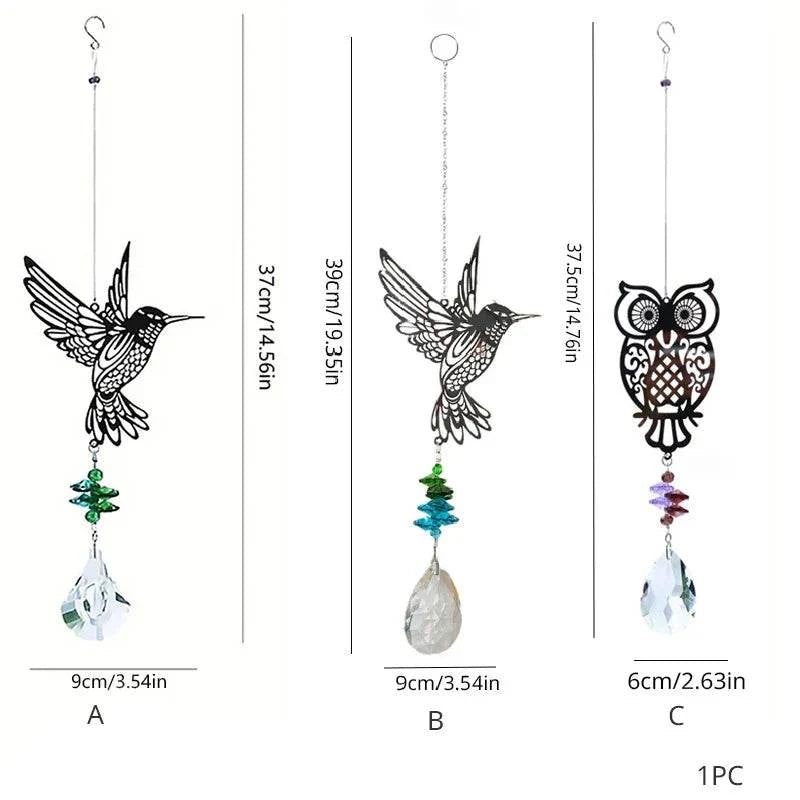 Crystal Hummingbird Suncatcher Pendant