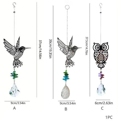 Crystal Hummingbird Suncatcher Pendant