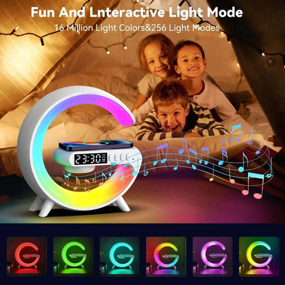 Multifunction Wireless Charger Stand Pad RGB Light Speaker
