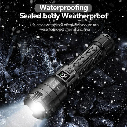 High Power 2000LM LED Flashlight Built-in Battery USB