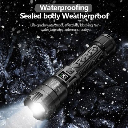 High Power 2000LM LED Flashlight Built-in Battery USB