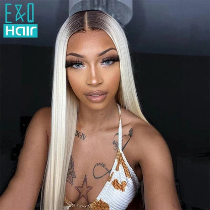 Ombre Platinum Blonde 13x4 Lace Front Wig