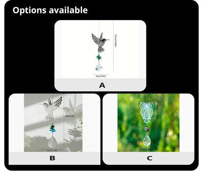 Crystal Hummingbird Suncatcher - Pendant. This is a decoration, metal