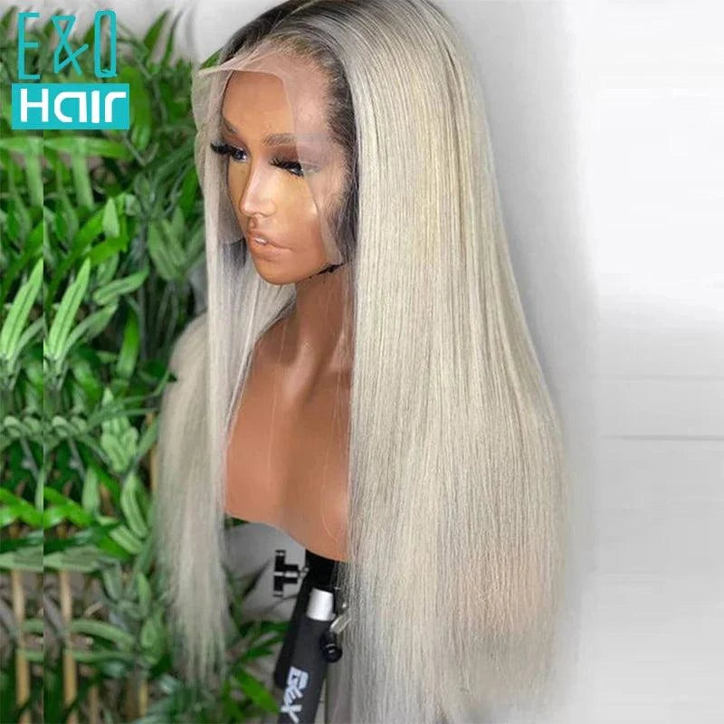 Ombre Platinum Blonde 13x4 Lace Front Wig
