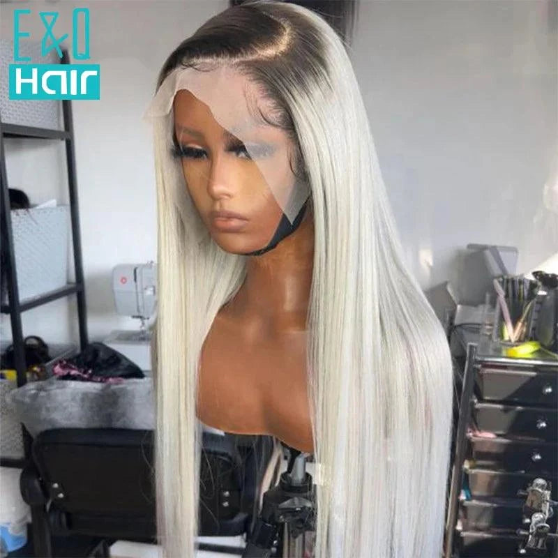 Ombre Platinum Blonde 13x4 Lace Front Wig