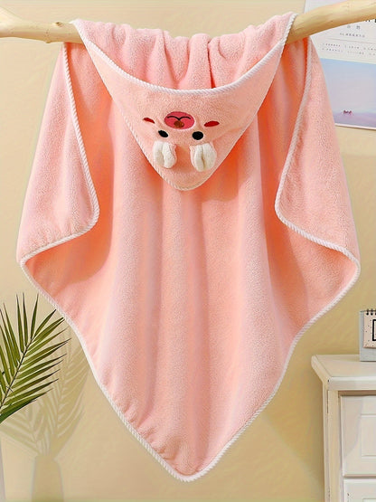Animal Hooded Baby Bathrobe - Soft & Absorbent for Bath,100% Polyester