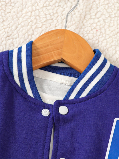 Boys 2 pcs Knit Baseball Suit - Stylish Fall/Winter Wear