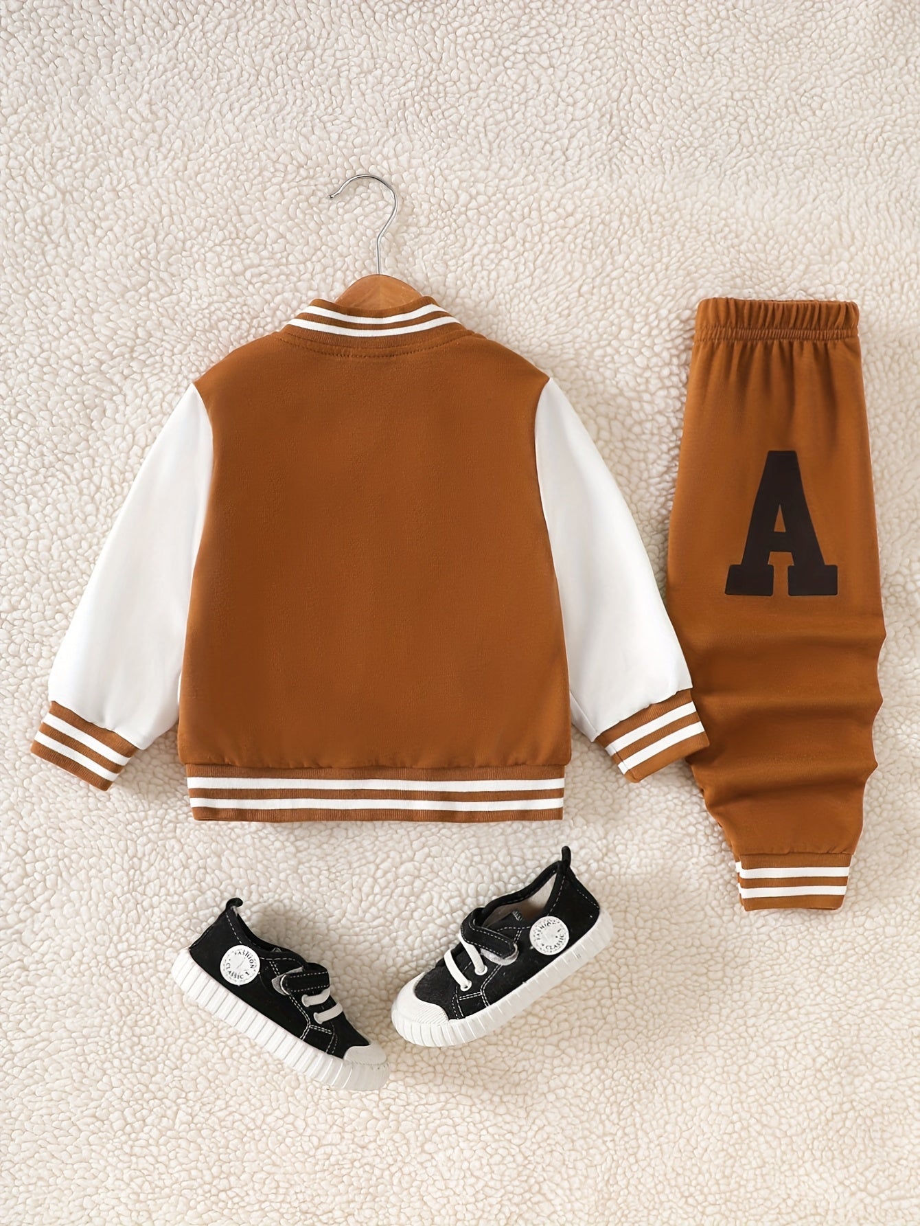 Boys 2 pcs Knit Baseball Suit - Stylish Fall/Winter Wear
