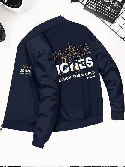 Men Navy Bomber Jacket