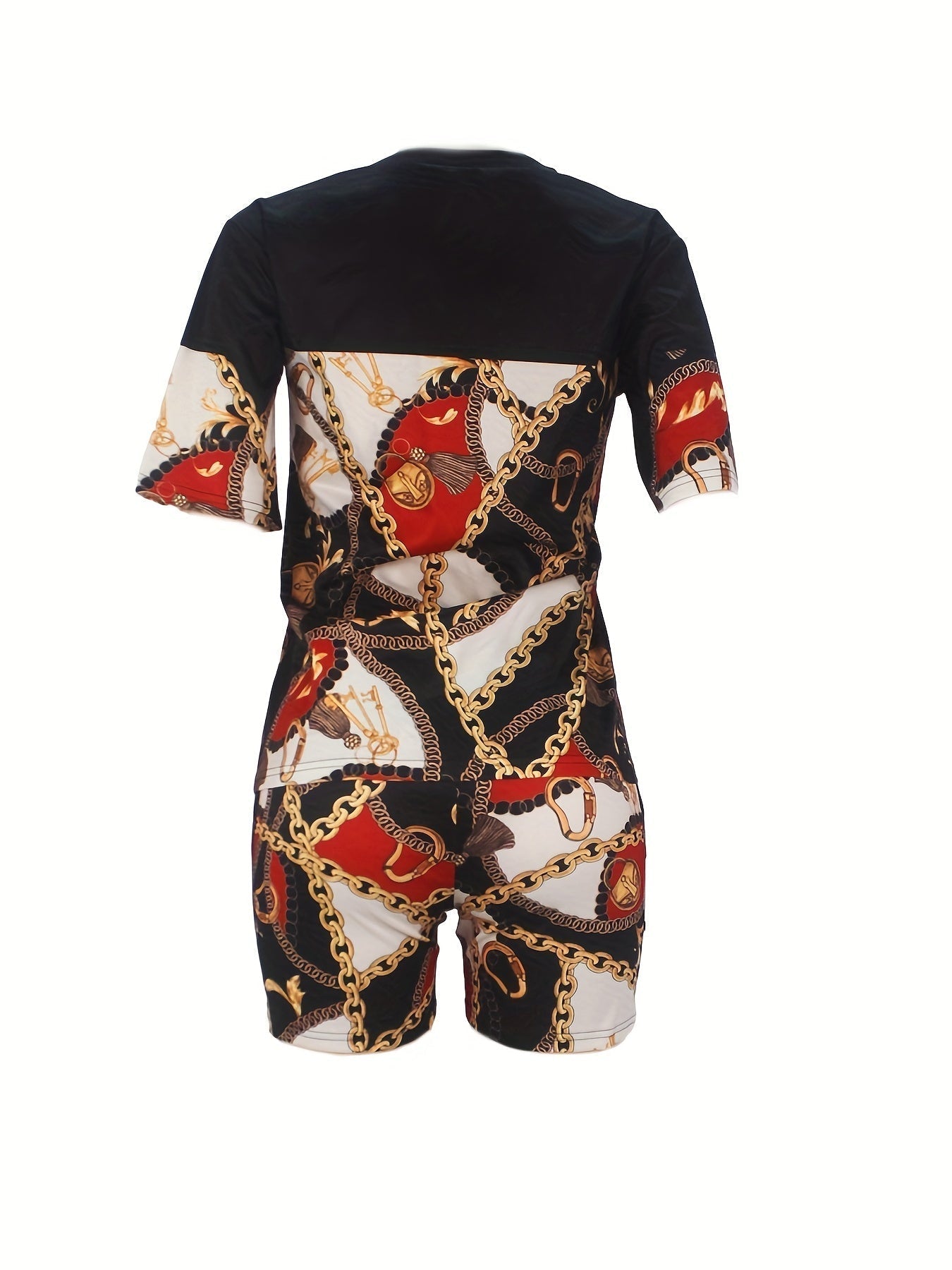 Patchwork Print Two-piece Set