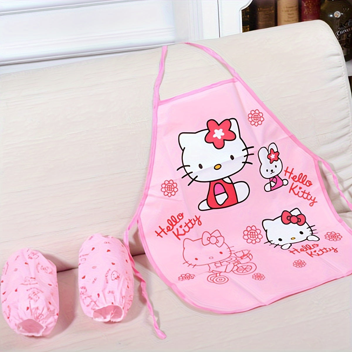 Hello Kitty Kids Apron - Sleeve Cover, Craft & Kitchen Apron, Polyester