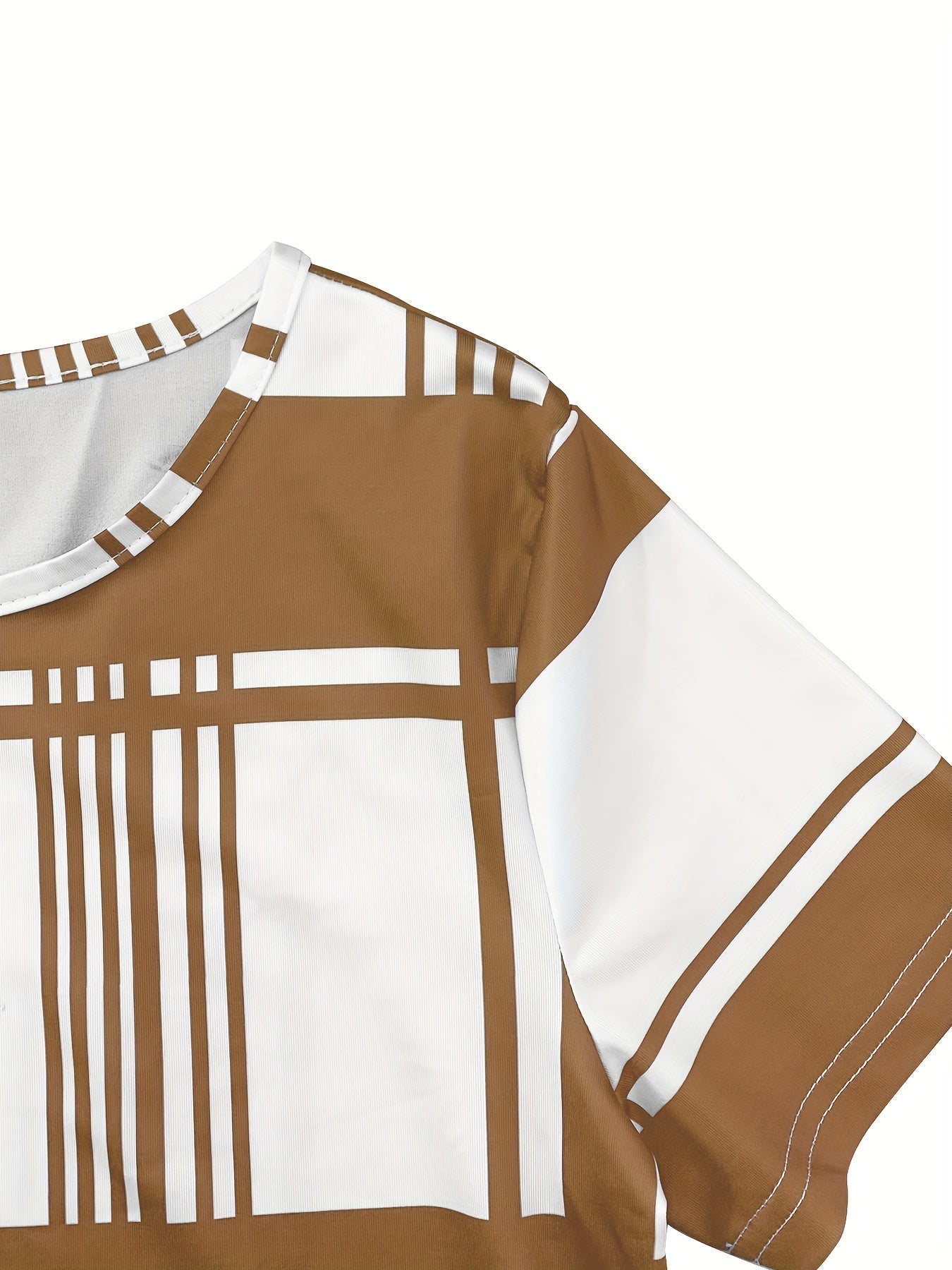 New Summer Elegant Women T-shirt with Black Plaid Print