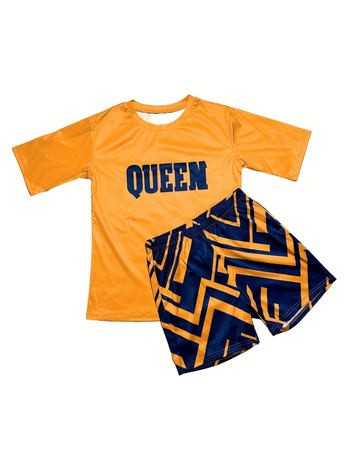 Patchwork Print Two-piece Set