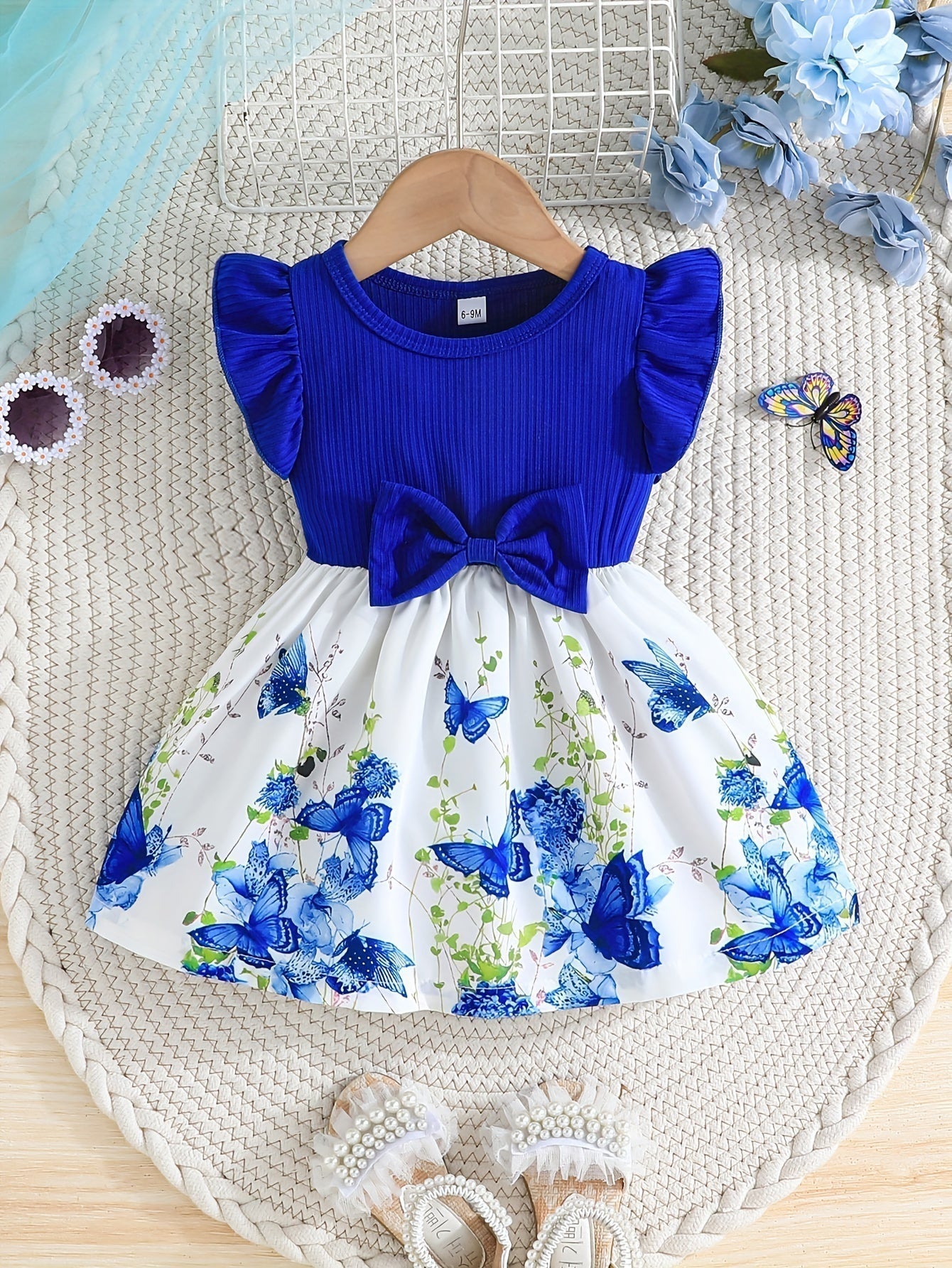 Floral Ruffle Sleeve Dress 