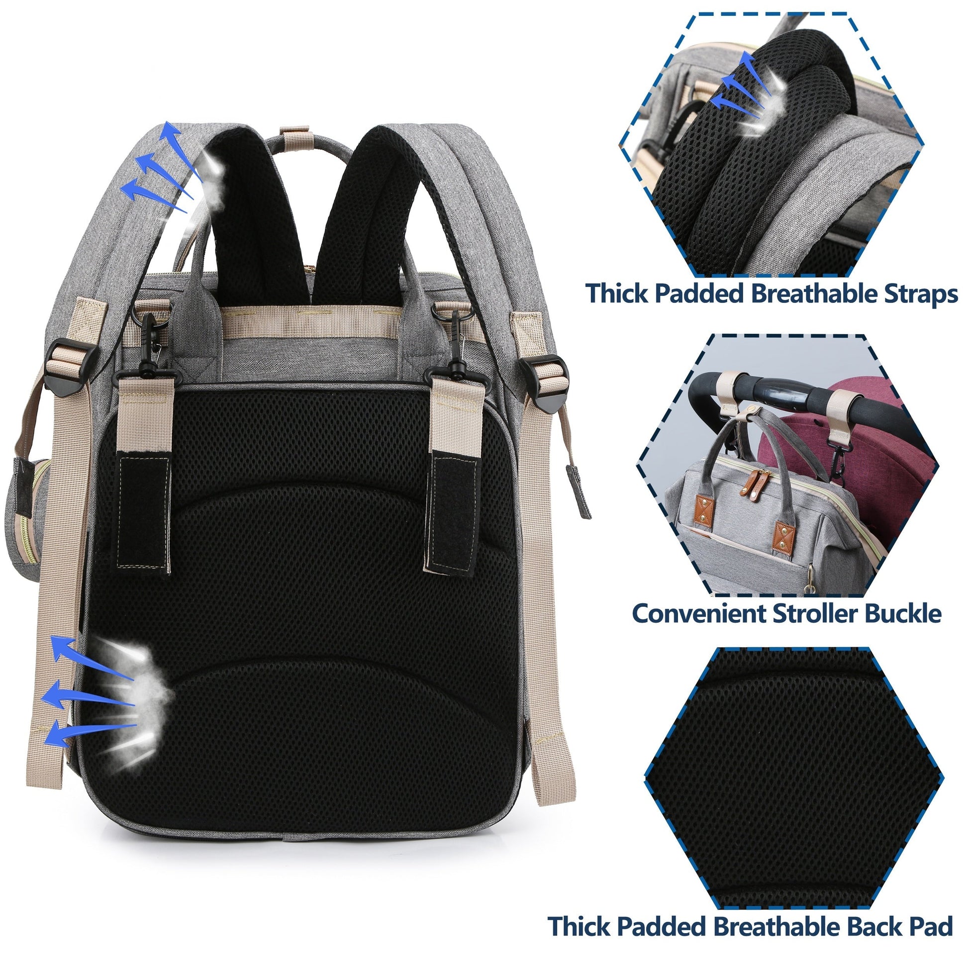 Lamroro Diaper Backpack with Changing Station