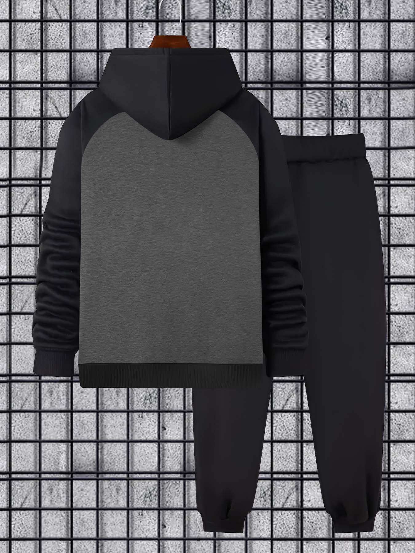 Men Sporty Hoodie and Sweatpants Set