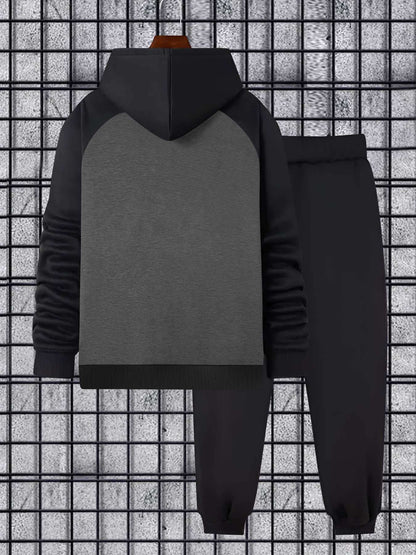 Men Sporty Hoodie and Sweatpants Set