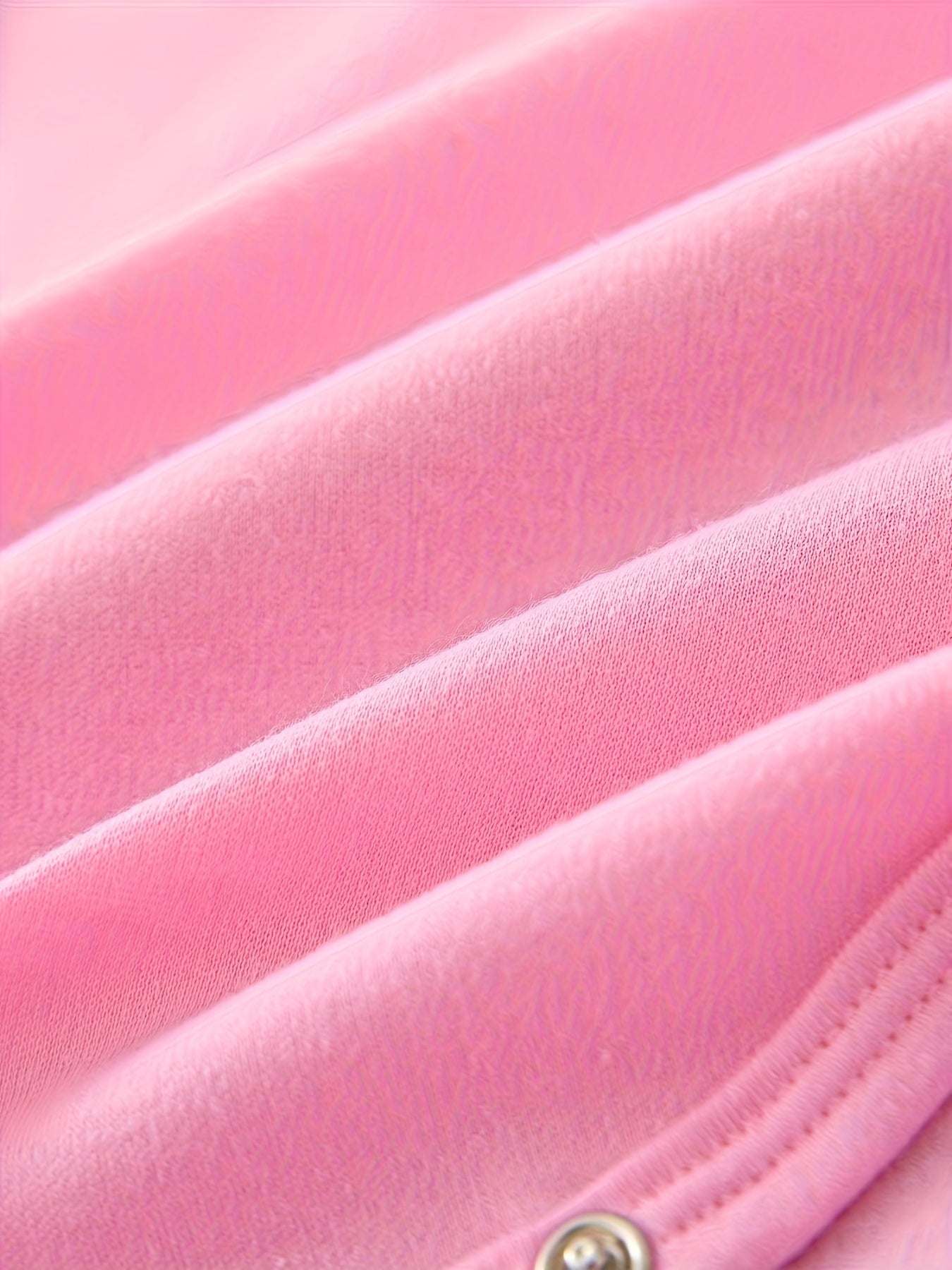 Pink Baby Bodysuit - Soft Polyester Crown & Heart Print Ideal