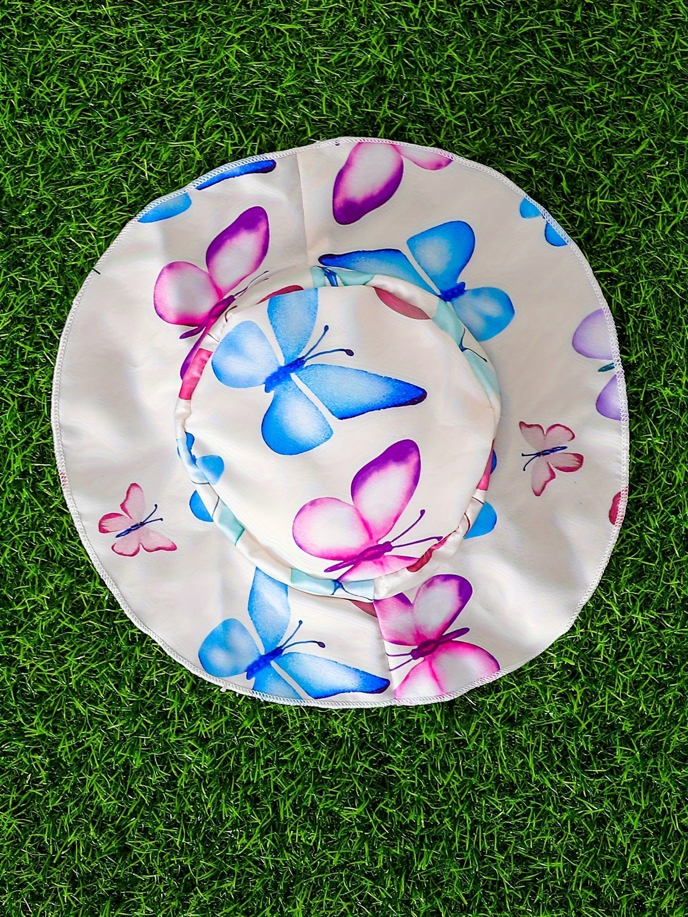 Girls Butterfly Print Dress and Hat Set - Adorable Holiday Outfit