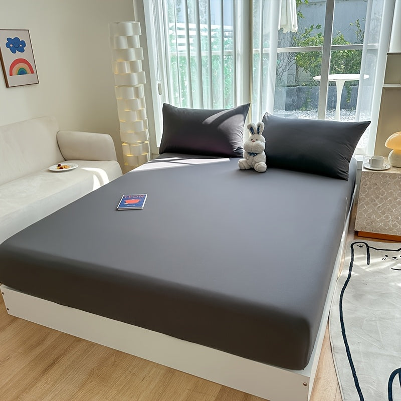 1pc A new Light Beige-friendly soft and comfortable fitted sheet suitable for bedroom mattress protection cover