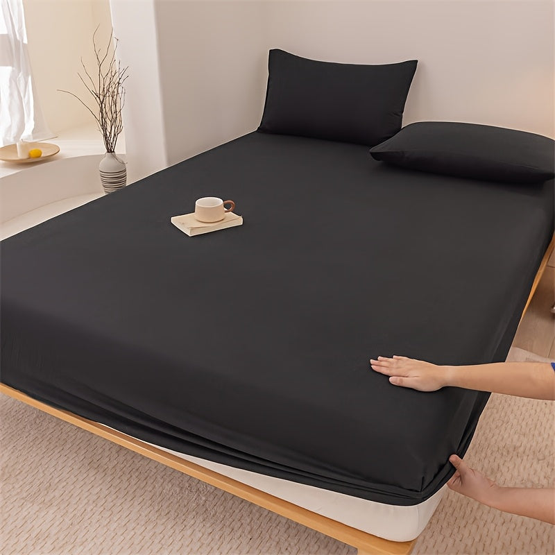 1pc A new Light Beige-friendly soft and comfortable fitted sheet suitable for bedroom mattress protection cover