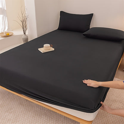 1pc A new Light Beige-friendly soft and comfortable fitted sheet suitable for bedroom mattress protection cover