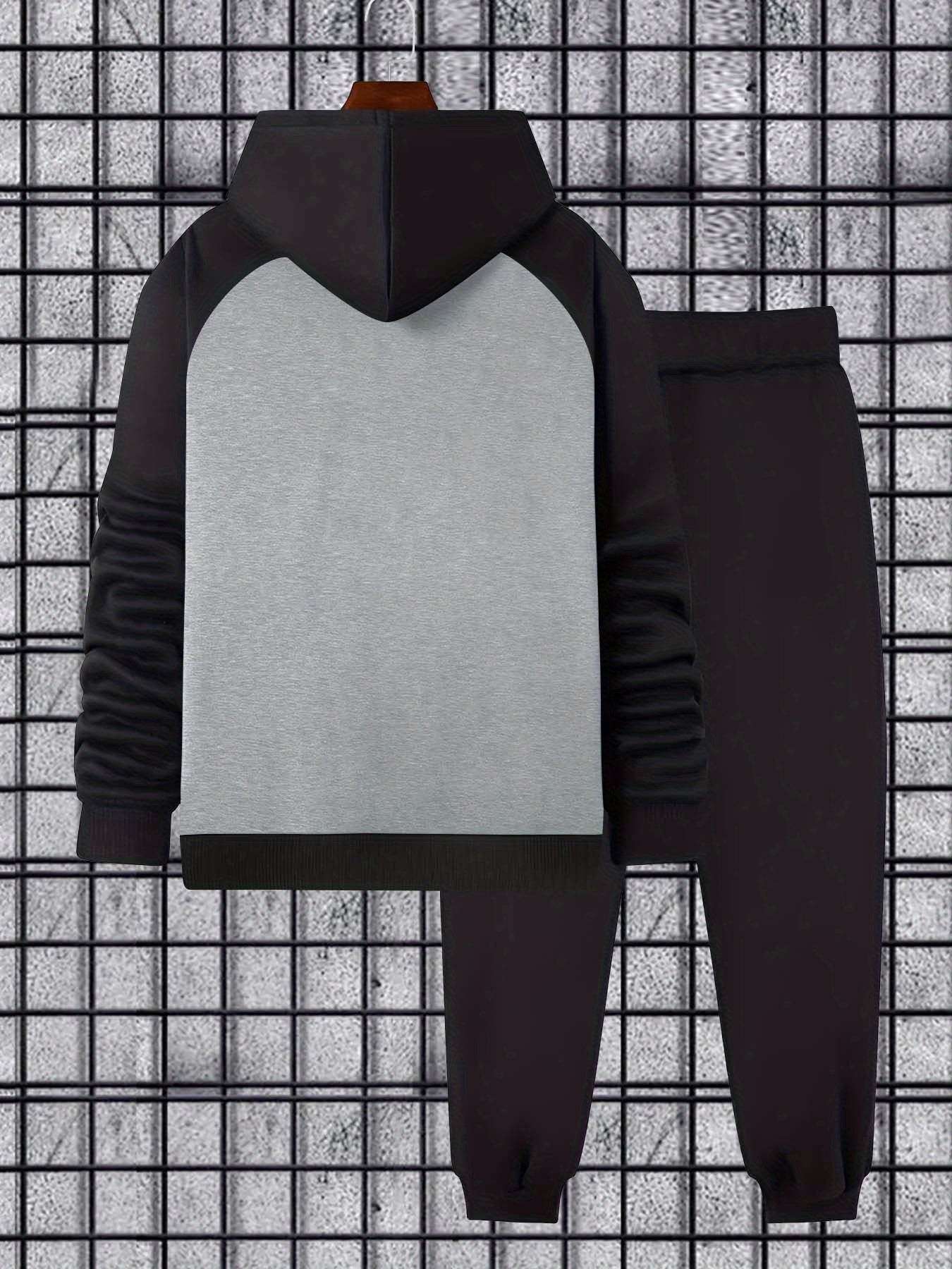 Men Sporty Hoodie and Sweatpants Set 