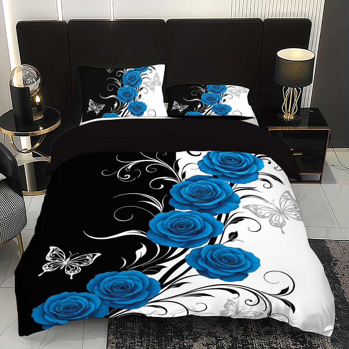 3pcs set (1 duvet cover, 2 pillowcases, no filling) - Polyester