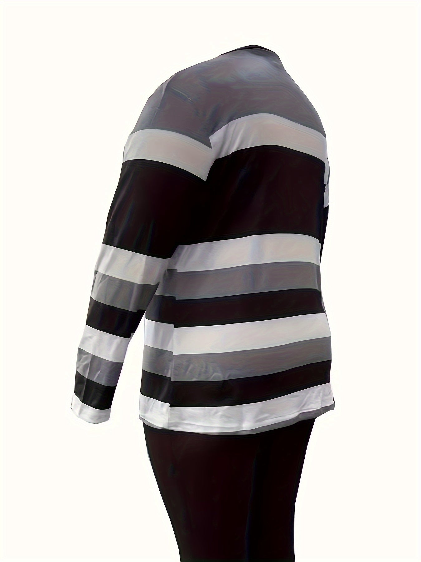 Fashion Striped Large Size T-shirt