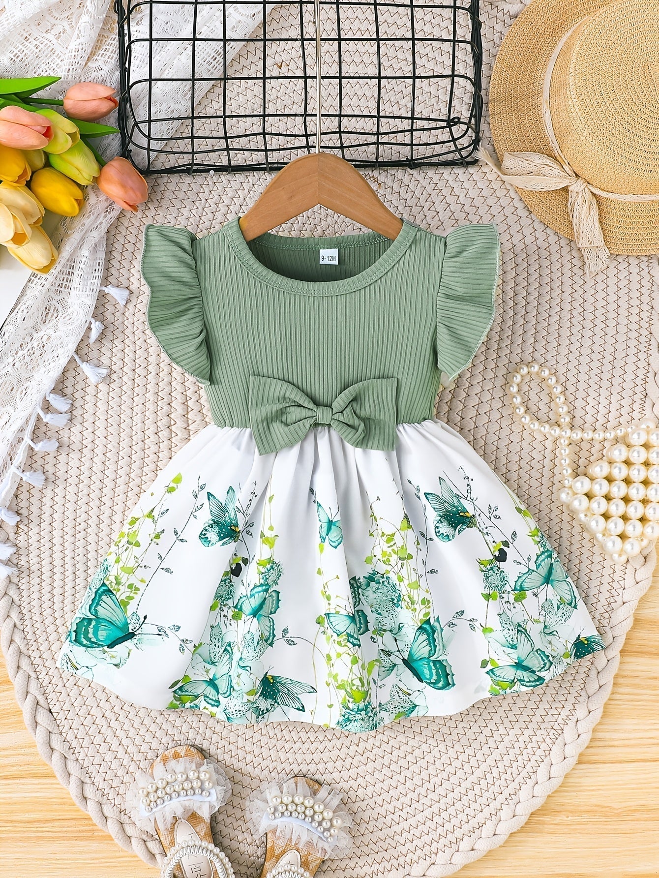 Floral Ruffle Sleeve Dress 