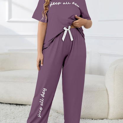 Plus Size Keep All Day Pajama Set - Elegant Comfort Wear
