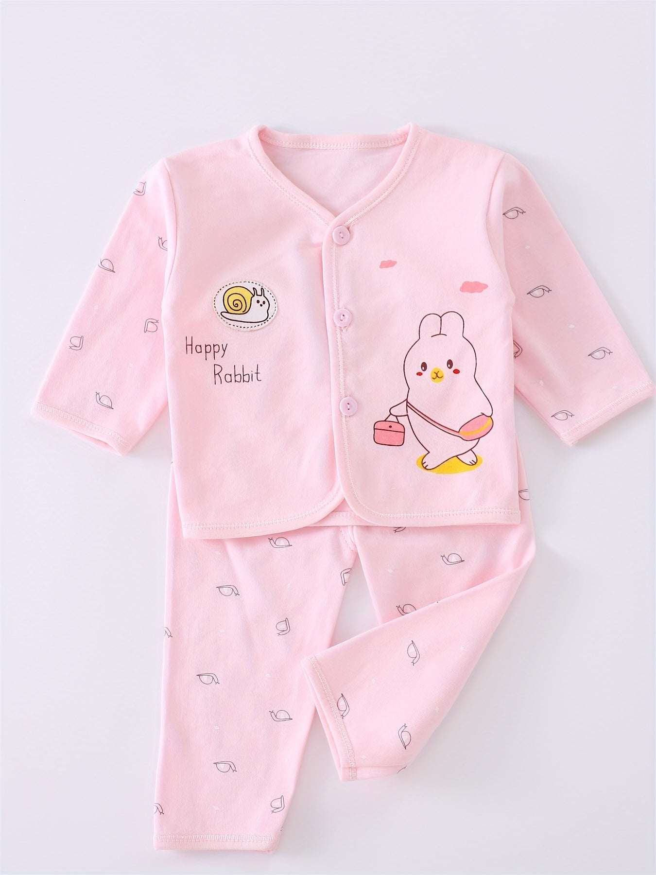 Girls Outfit Set -  7 pcs, Soft Cotton, All-Season,  Bear Themed