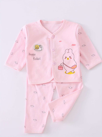 Girls Outfit Set -  7 pcs, Soft Cotton, All-Season,  Bear Themed