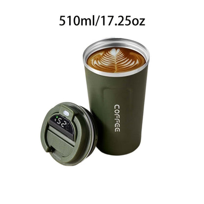Travel Coffee Mug - Stainless Steel, with Digital Temp Display