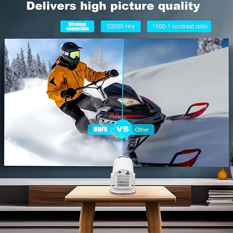 Mini Projector - Rotatable, USB, Built-in Speaker, Office Use