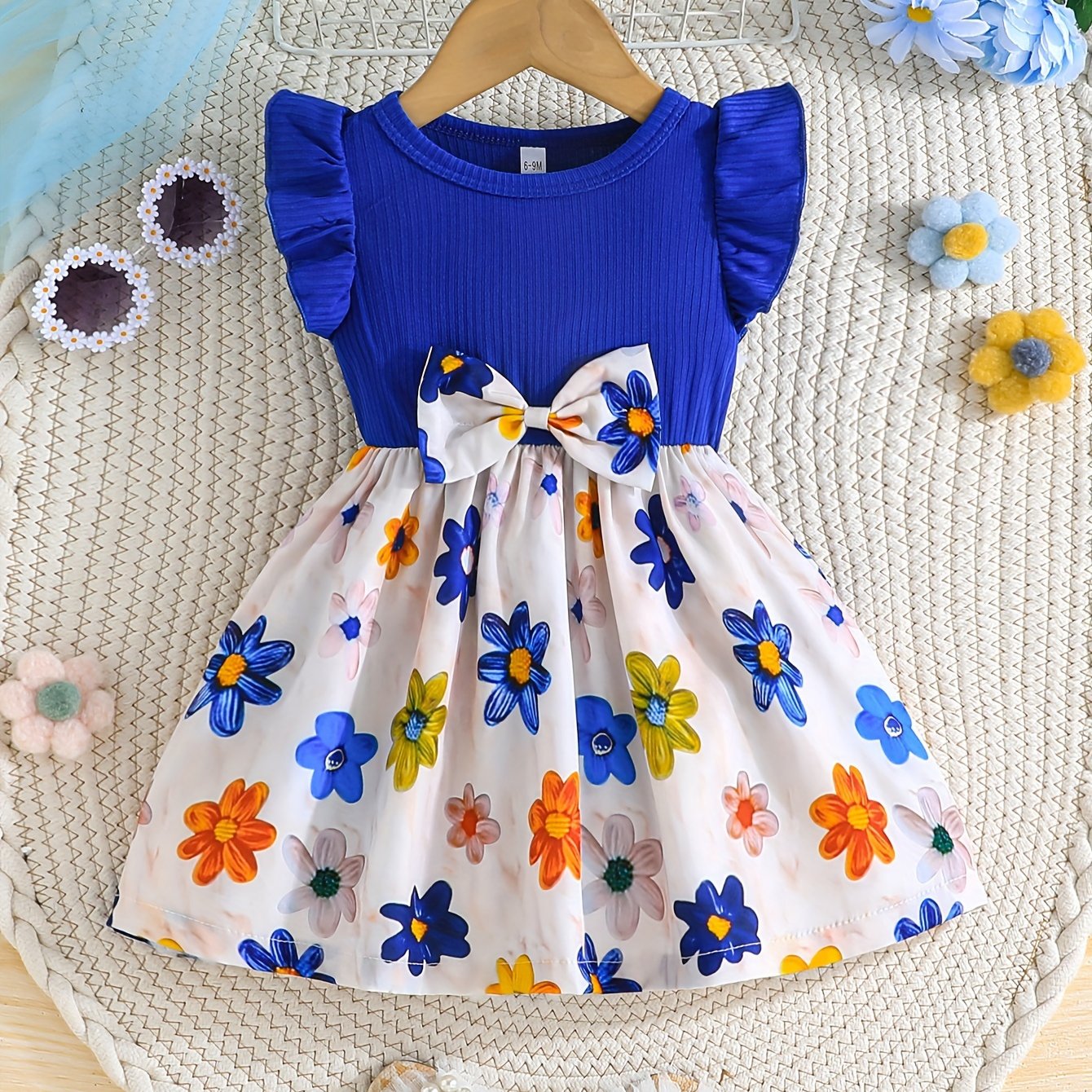 Floral Ruffle Sleeve Dress 