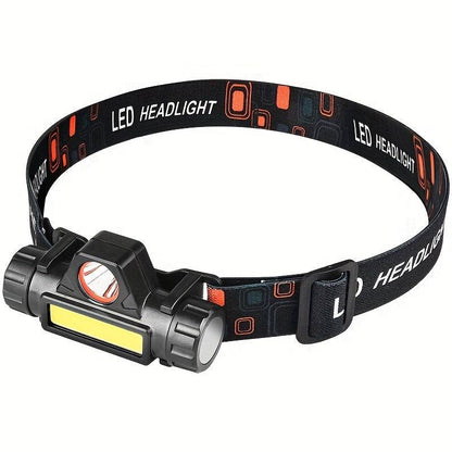 USB Charging Headlight - COB LED for Outdoor and Emergency Use