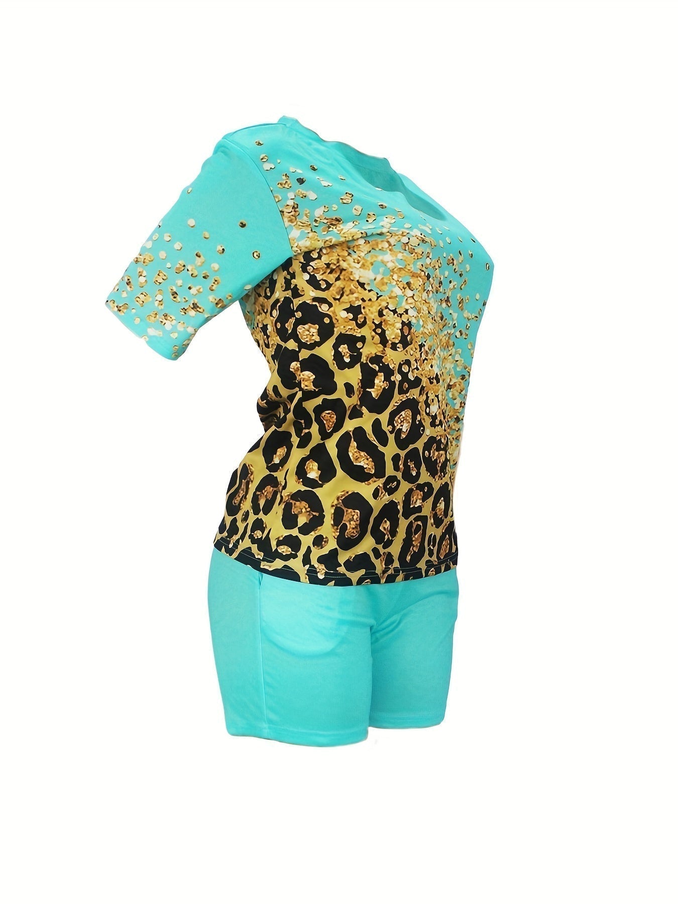 Patchwork Print Two-piece Set