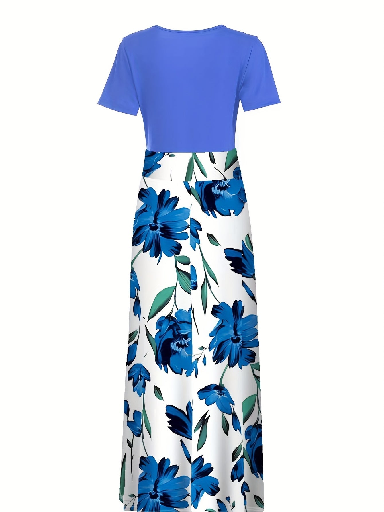 Floral Print Crew Neck Dress