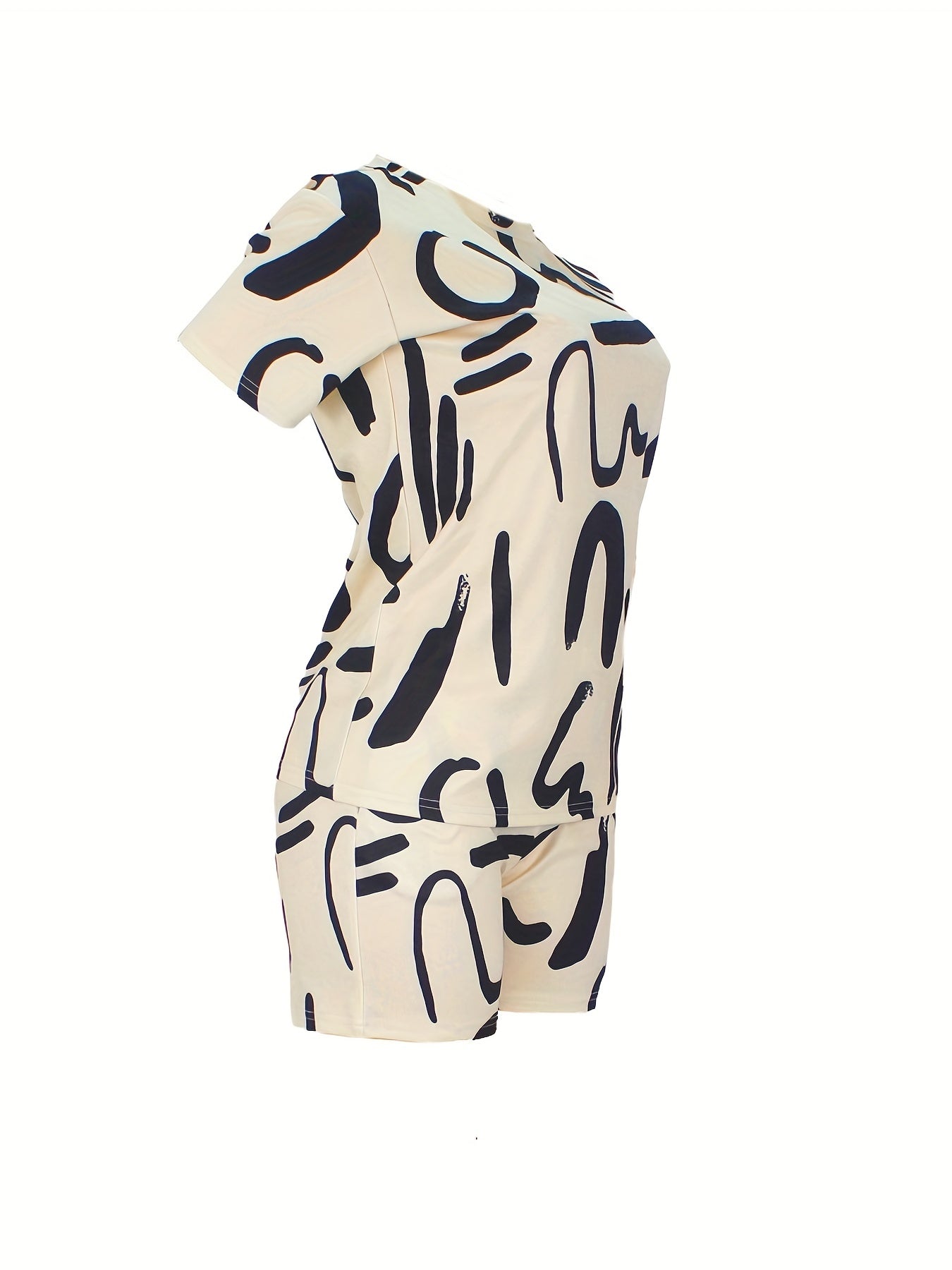 Patchwork Print Two-piece Set