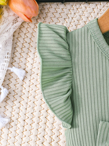 Floral Ruffle Sleeve Dress 