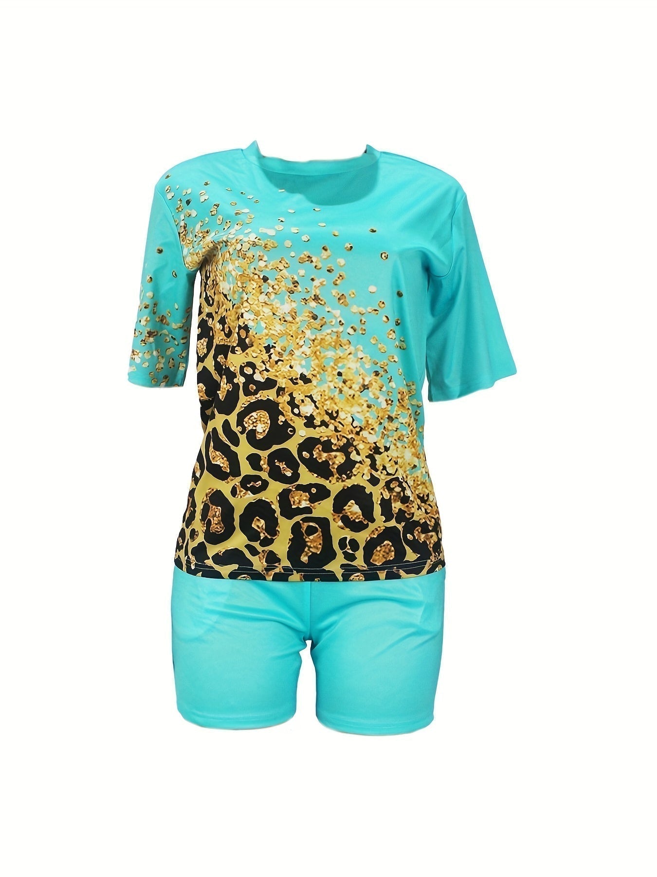 Patchwork Print Two-piece Set