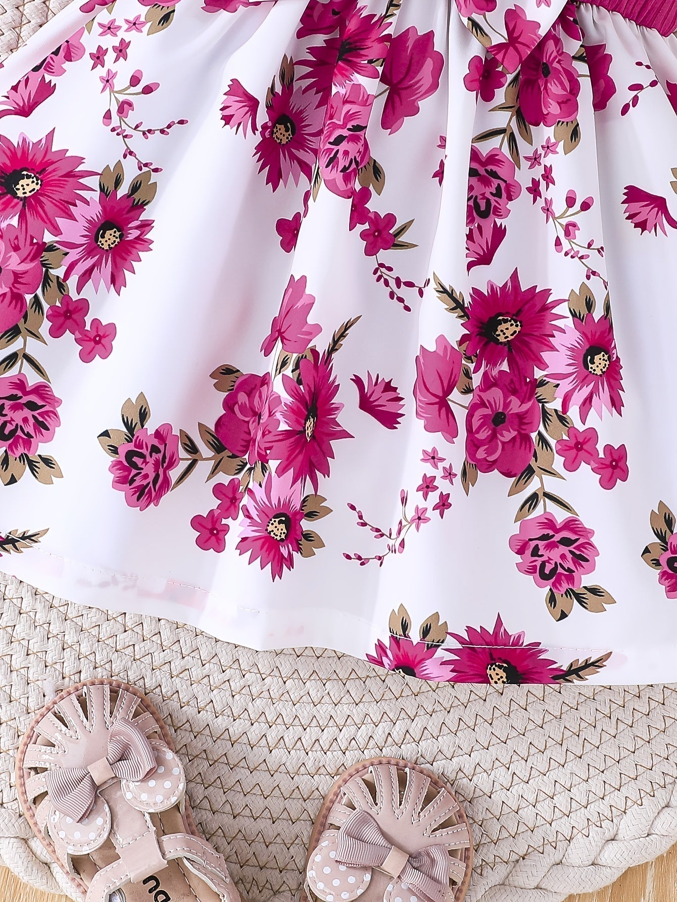 Floral Ruffle Sleeve Dress 