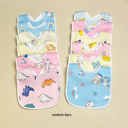 Kids Velvet Bib Set - Cartoon Waterproof and U-shaped for Newborn Bibs