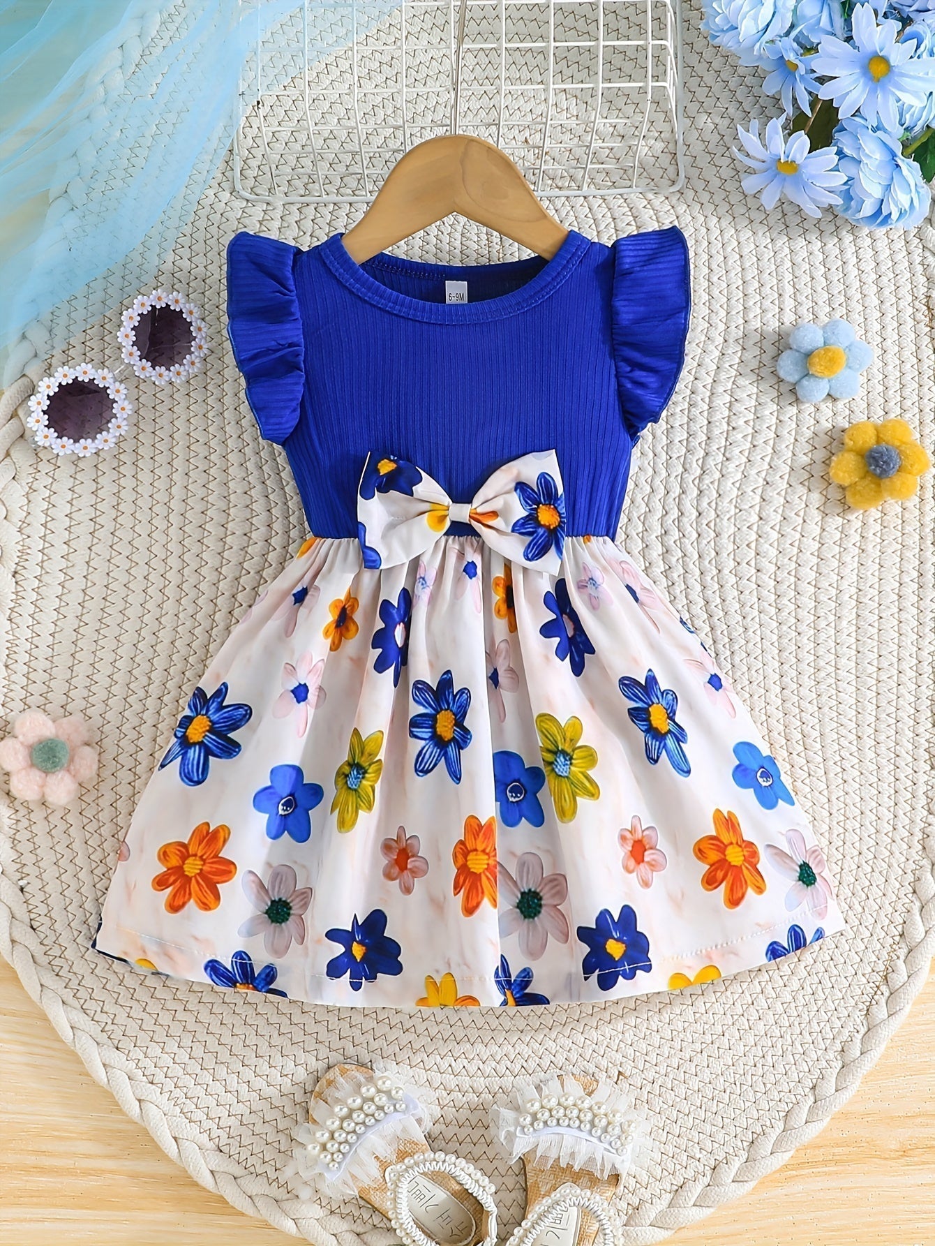 Floral Ruffle Sleeve Dress 