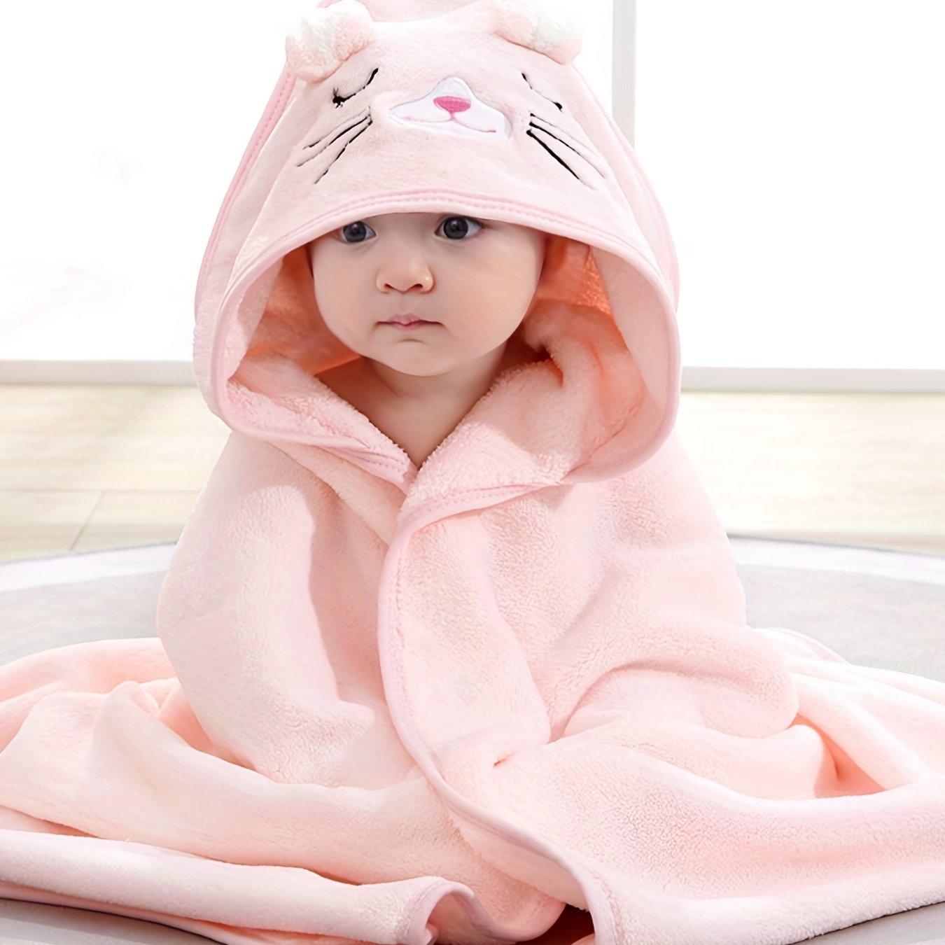 Elephant Hooded Baby Bathrobe and Hat 0-2 Years