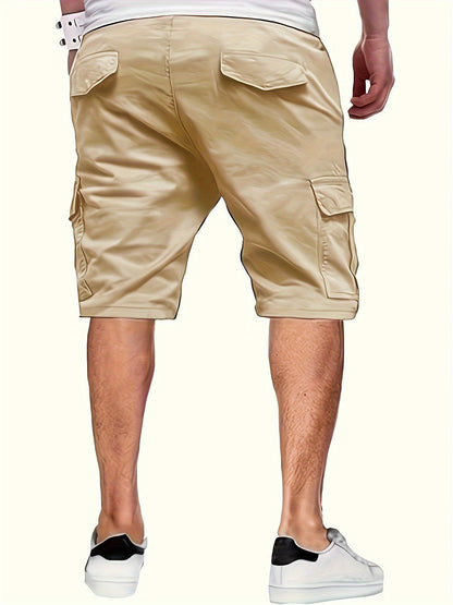 Men 3 Pack - Comfortable Cargo Shorts with Drawstring Waist