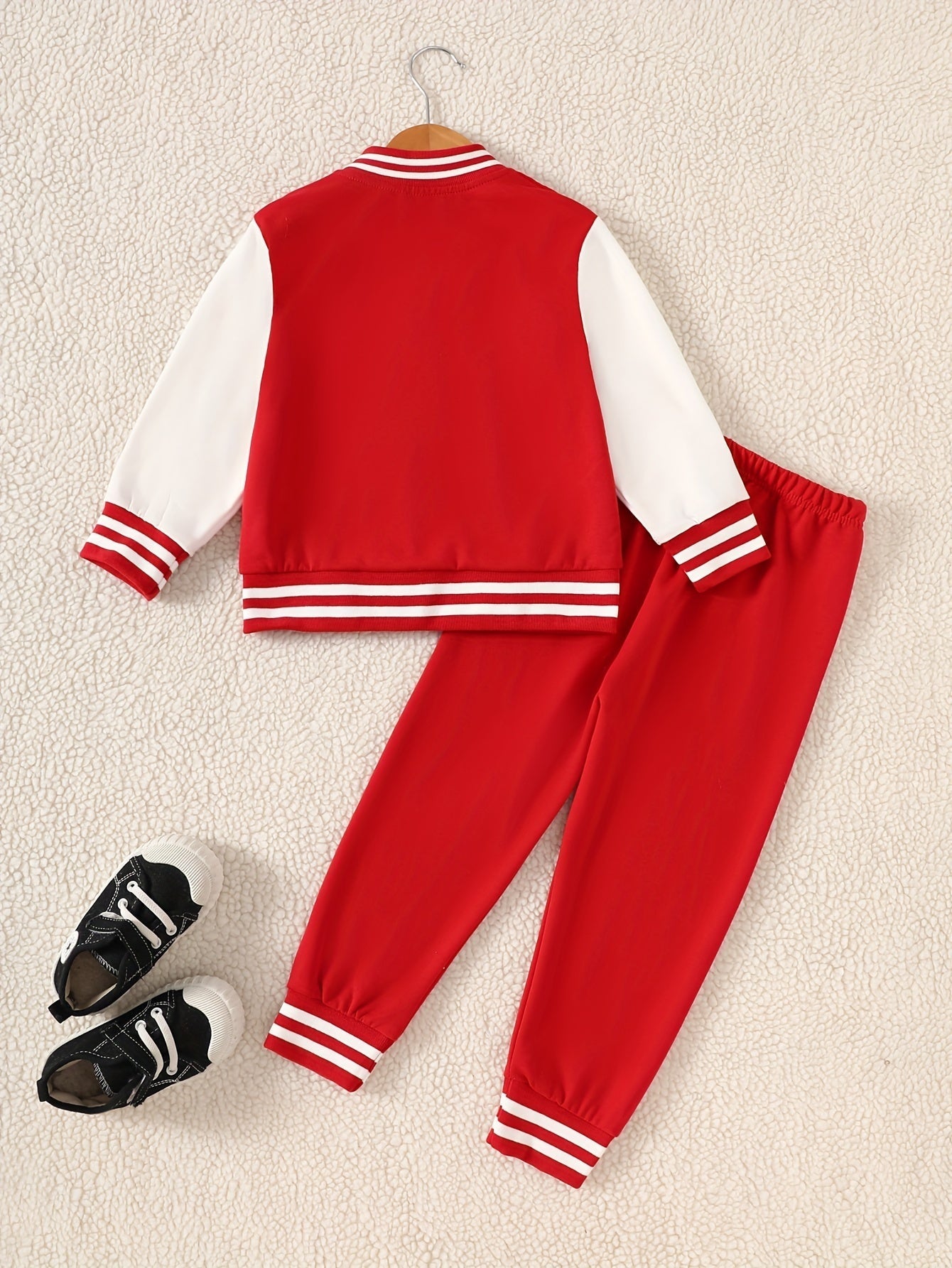 Boys 2 pcs Knit Baseball Suit - Stylish Fall/Winter Wear