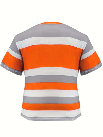 Womens Plus Size Striped T-Shirt 