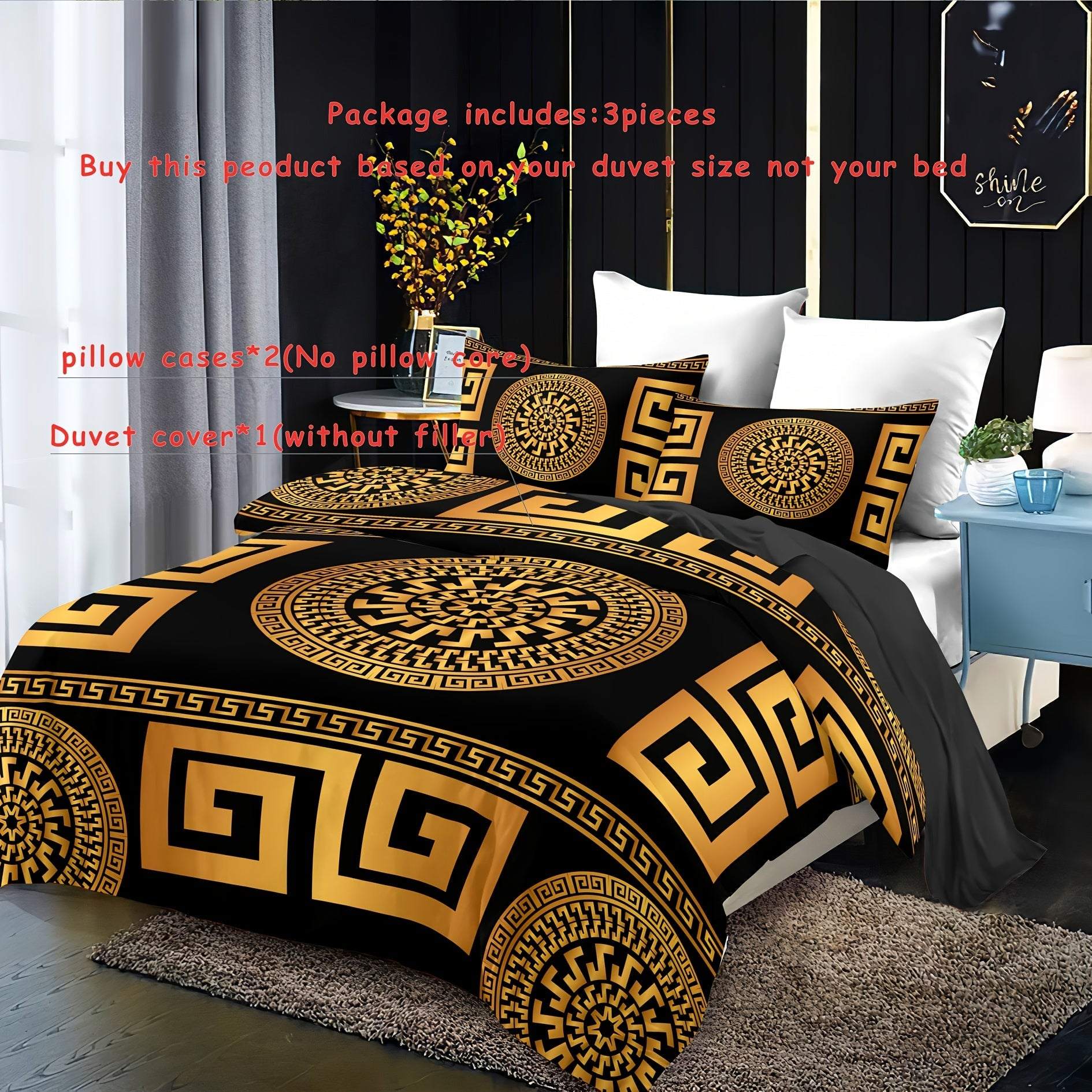 Retro Geometric Quilt Cover Set